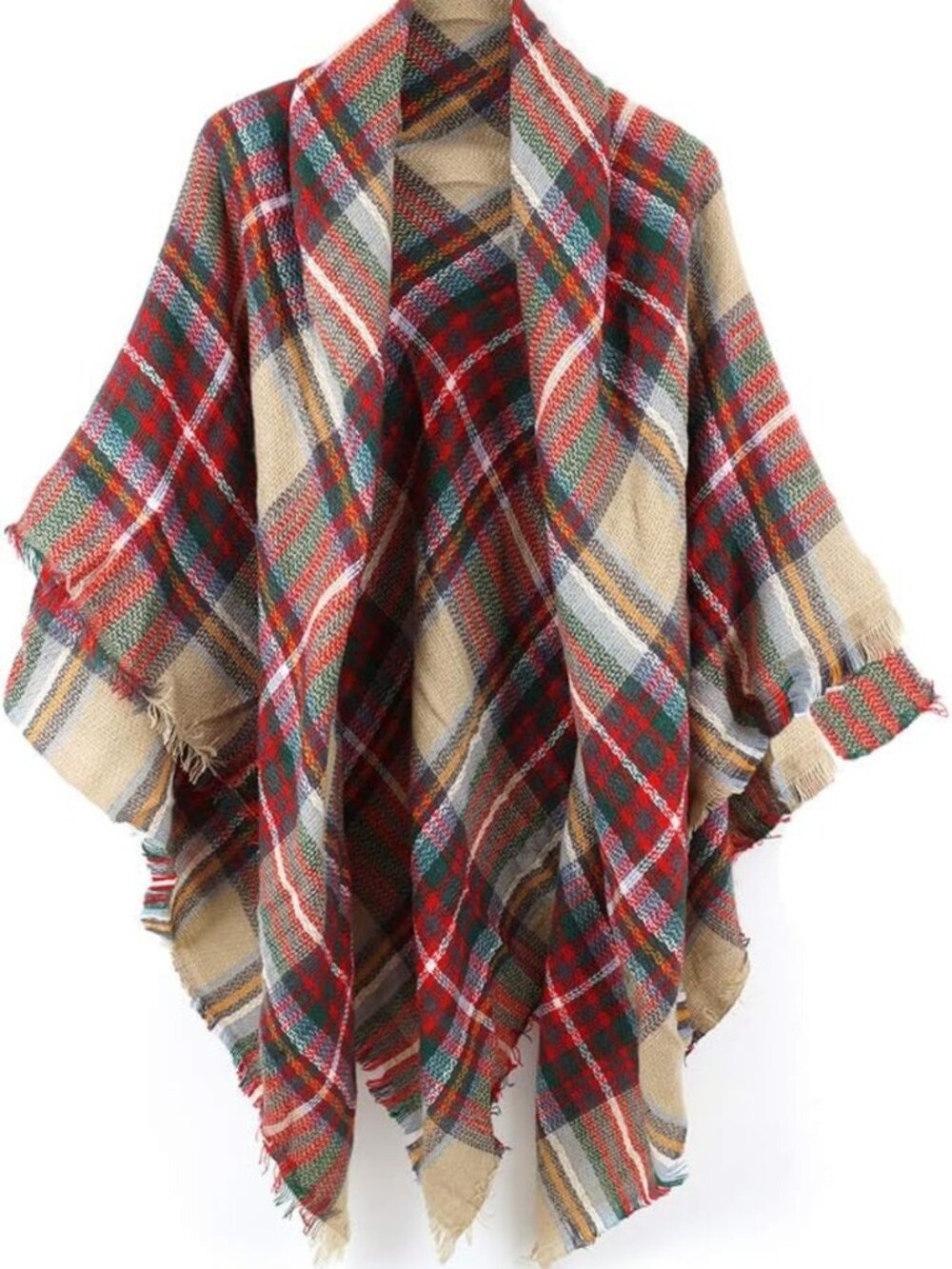 Cozy Winter Plaid Wrap Scarf | Warm Blanket Shawl for Women | Fashion